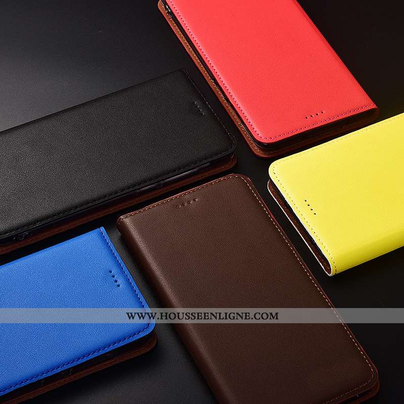 Coque Oppo Find X2 Pro Fluide Doux Silicone Cuir Véritable Étui Protection Incassable Clamshell Jaun