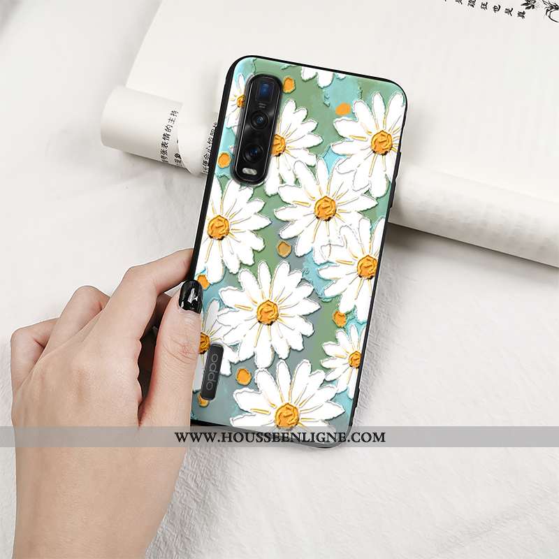 Coque Oppo Find X2 Pro Protection Délavé En Daim Violet Tout Compris Vintage Créatif Téléphone Porta