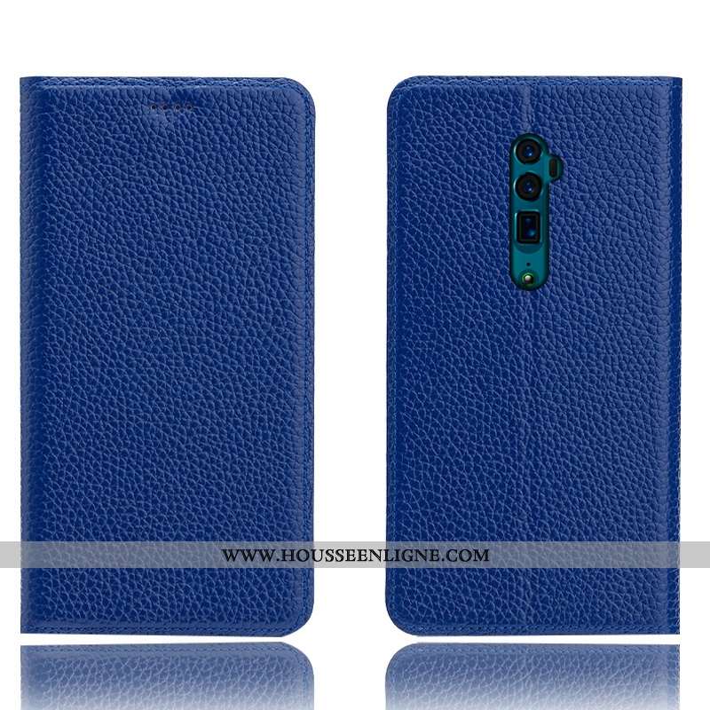 Coque Oppo Reno 10x Zoom Cuir Véritable Protection Tout Compris Téléphone Portable Étui Incassable B