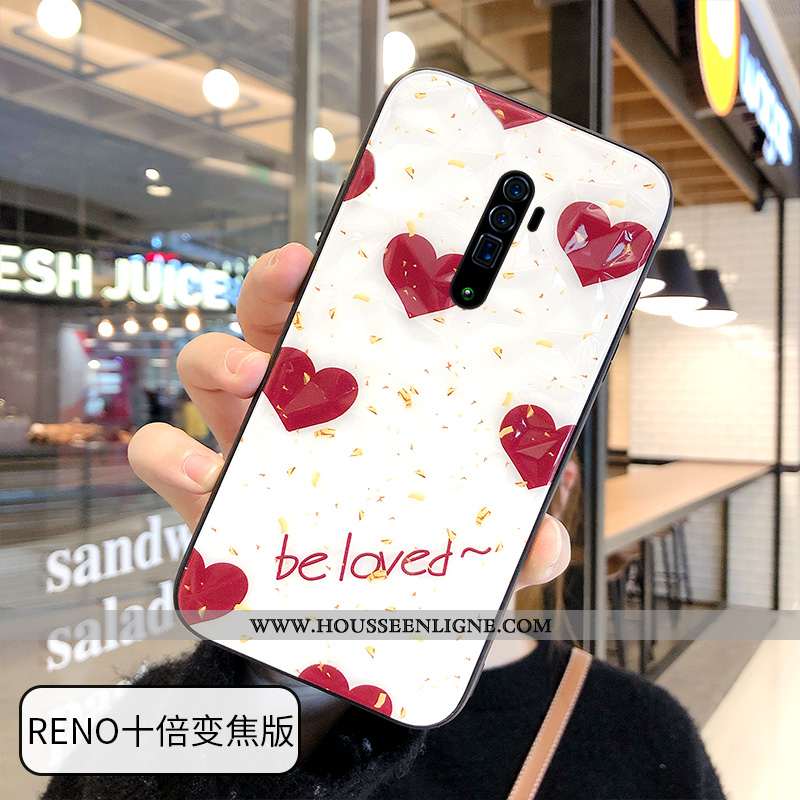 Coque Oppo Reno 10x Zoom Modèle Fleurie Fluide Doux Étui Peinture Tout Compris Ornements Suspendus T