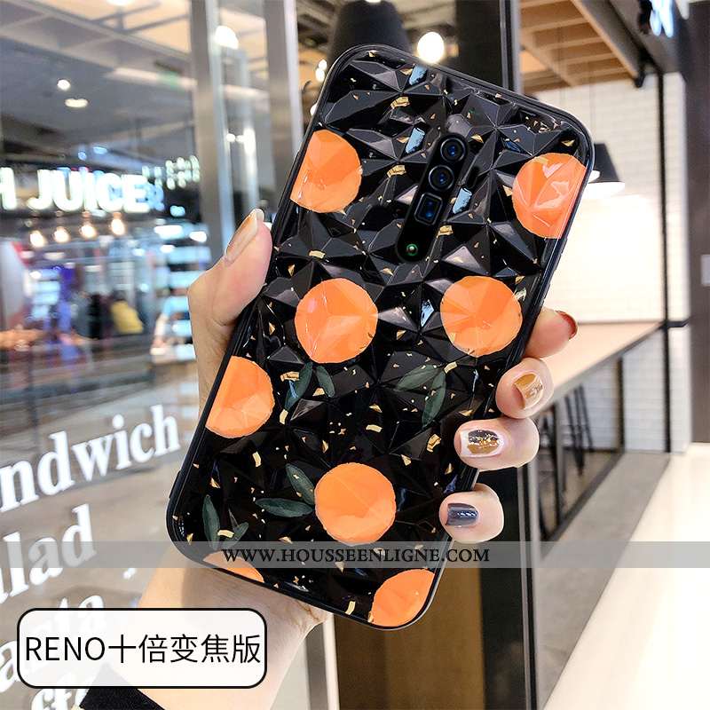 Coque Oppo Reno 10x Zoom Modèle Fleurie Fluide Doux Étui Peinture Tout Compris Ornements Suspendus T
