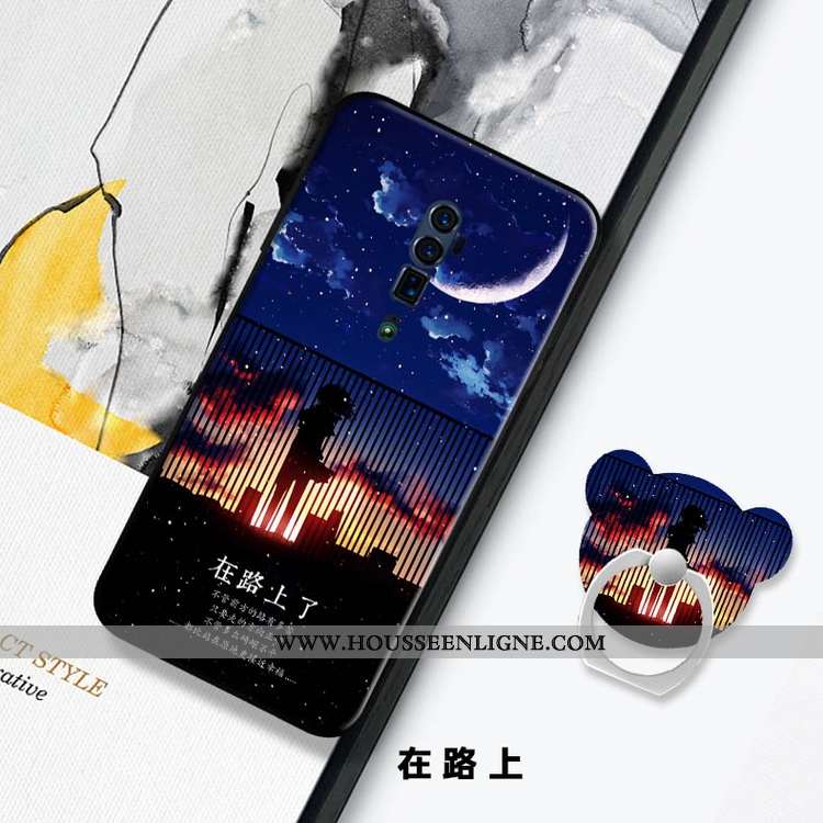 Coque Oppo Reno 10x Zoom Personnalité Fluide Doux Téléphone Portable Membrane Tempérer Étui Protecti