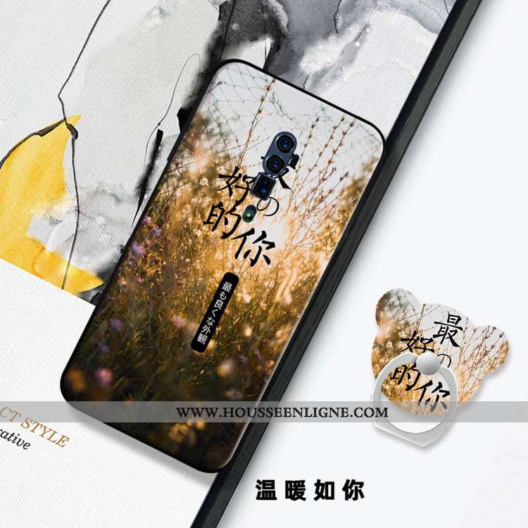 Coque Oppo Reno 10x Zoom Personnalité Fluide Doux Téléphone Portable Membrane Tempérer Étui Protecti