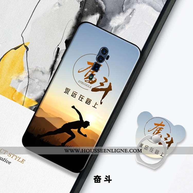 Coque Oppo Reno 10x Zoom Personnalité Fluide Doux Téléphone Portable Membrane Tempérer Étui Protecti