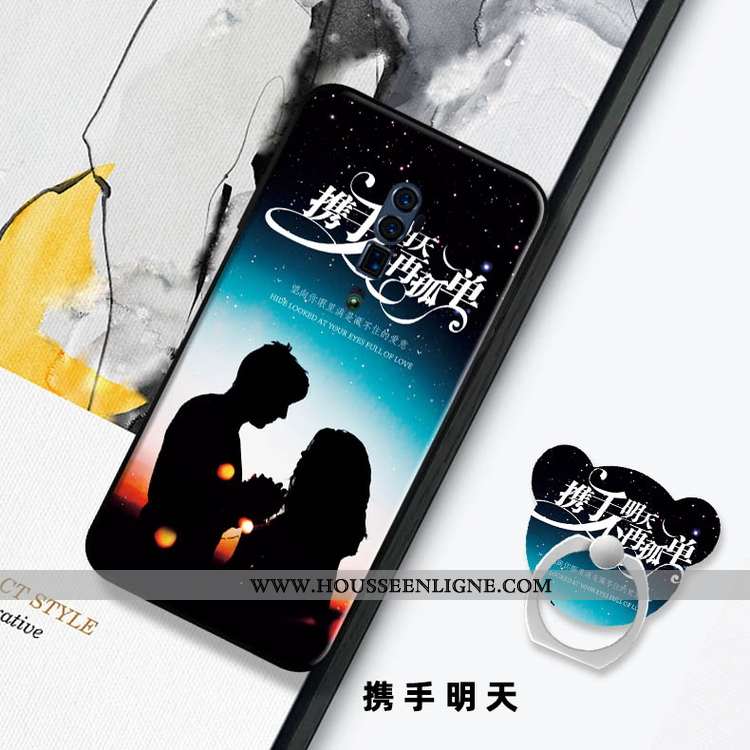Coque Oppo Reno 10x Zoom Personnalité Fluide Doux Téléphone Portable Membrane Tempérer Étui Protecti