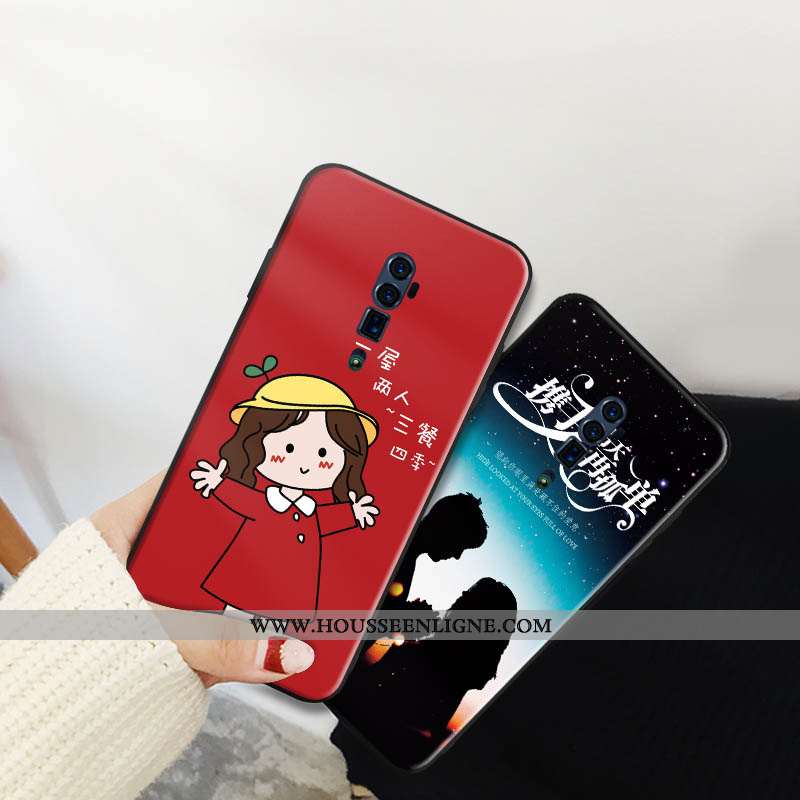 Coque Oppo Reno 10x Zoom Personnalité Fluide Doux Téléphone Portable Membrane Tempérer Étui Protecti
