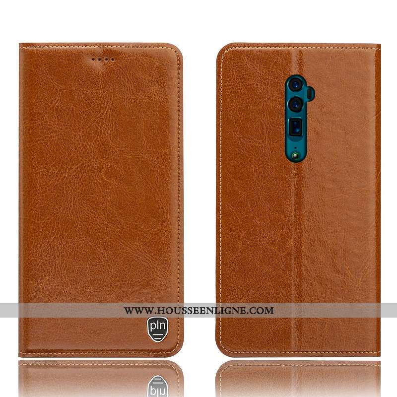 Coque Oppo Reno 10x Zoom Protection Cuir Véritable Incassable Étui Modèle Fleurie Téléphone Portable