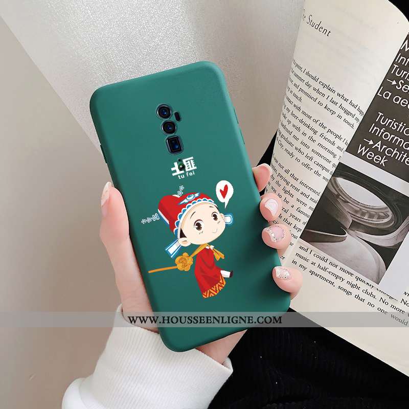 Coque Oppo Reno 10x Zoom Silicone Personnalité Téléphone Portable Fluide Doux Créatif Vert Verte