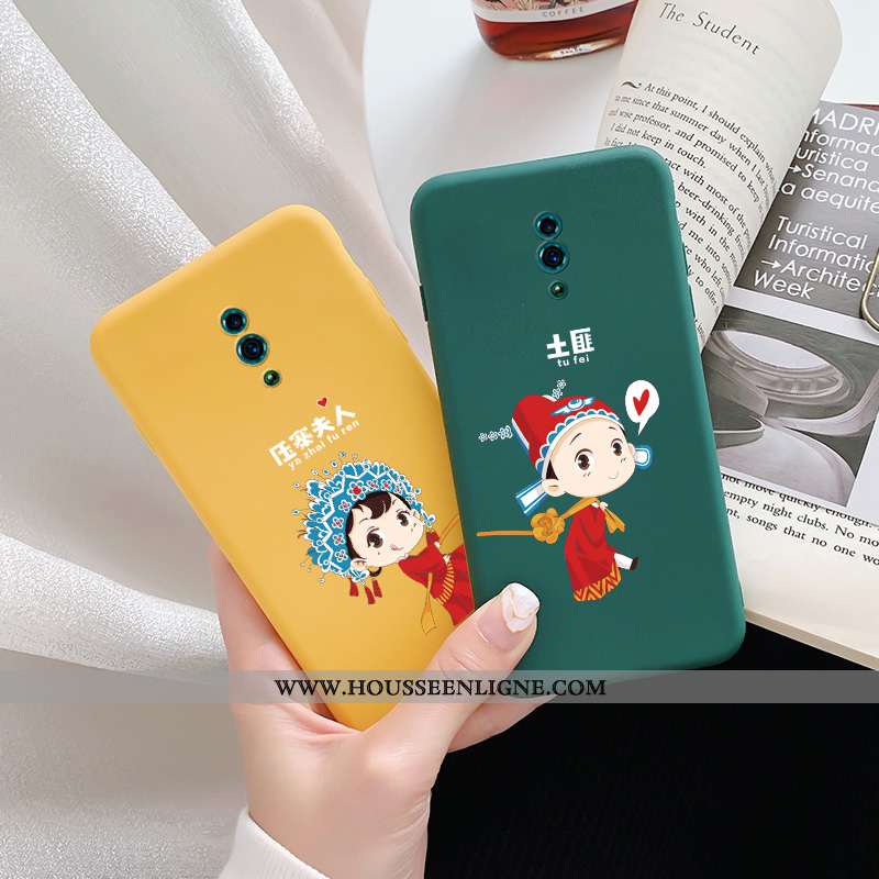 Coque Oppo Reno 10x Zoom Silicone Personnalité Téléphone Portable Fluide Doux Créatif Vert Verte