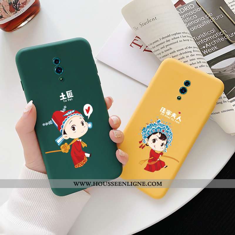 Coque Oppo Reno 10x Zoom Silicone Personnalité Téléphone Portable Fluide Doux Créatif Vert Verte
