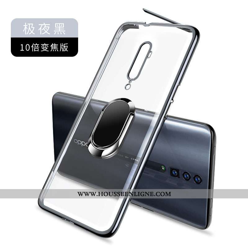 Coque Oppo Reno 10x Zoom Transparent Créatif Incassable Silicone Violet Légère Protection