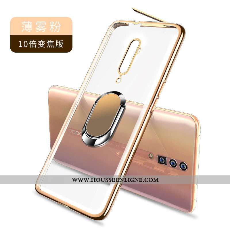 Coque Oppo Reno 10x Zoom Transparent Créatif Incassable Silicone Violet Légère Protection