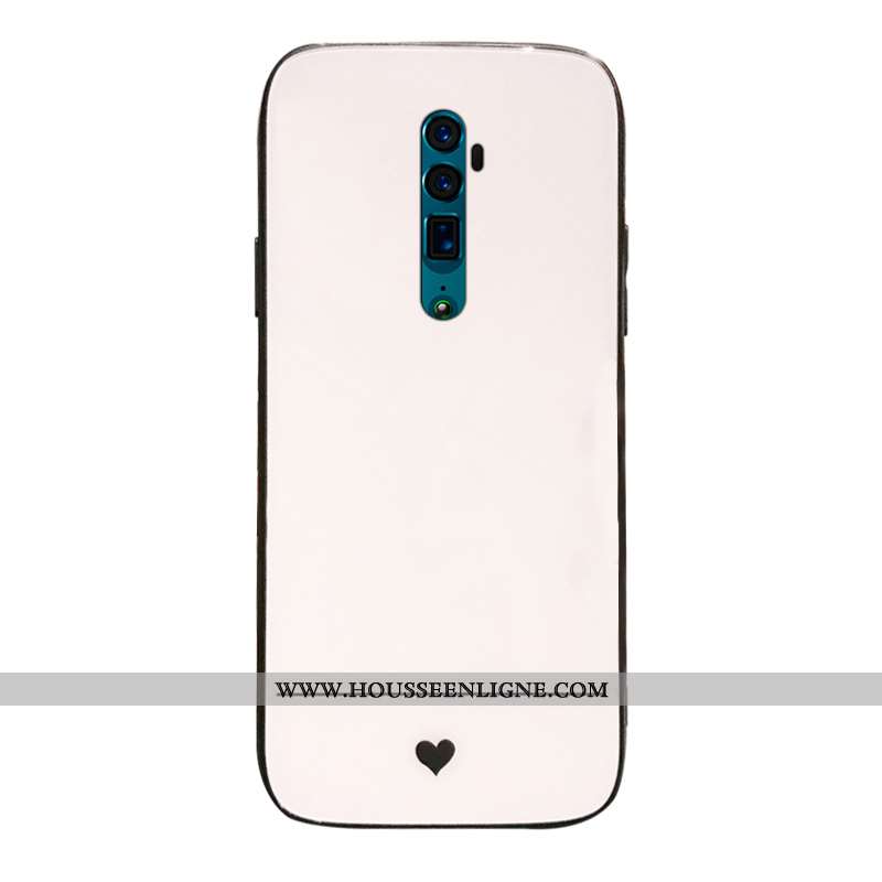 Coque Oppo Reno 10x Zoom Verre Étui Difficile Incassable Téléphone Portable Support Beige