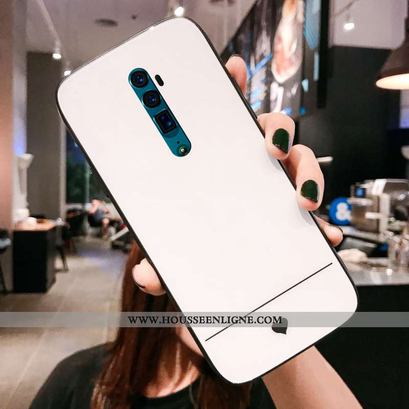 Coque Oppo Reno 10x Zoom Verre Étui Difficile Incassable Téléphone Portable Support Beige