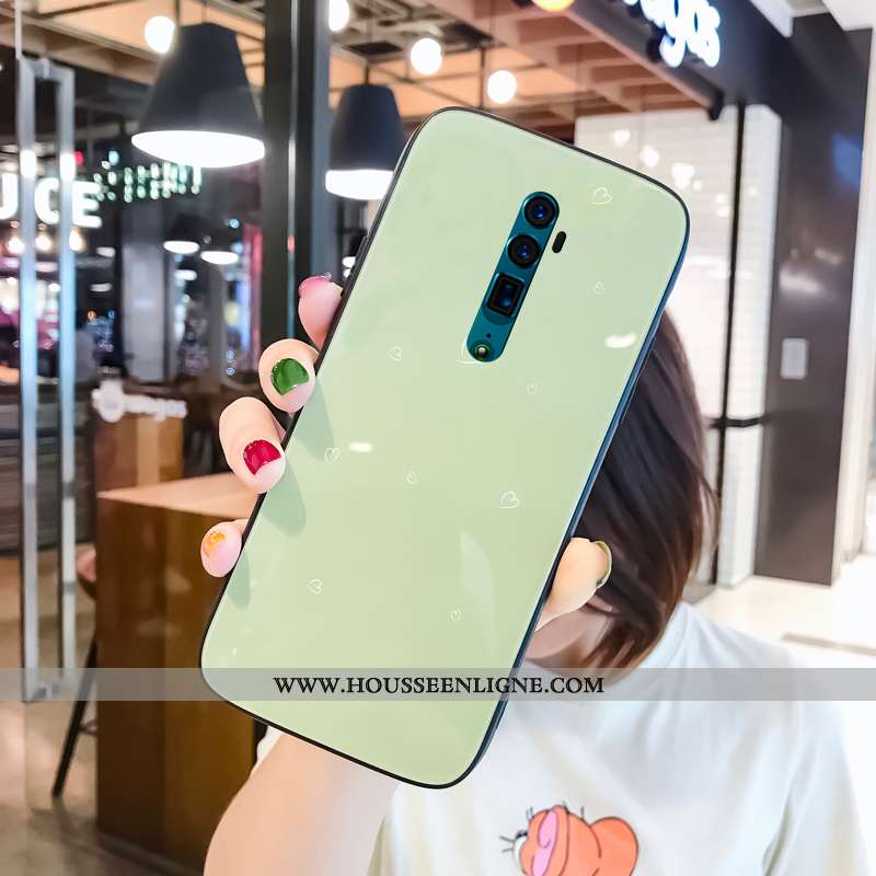Coque Oppo Reno 10x Zoom Verre Étui Difficile Incassable Téléphone Portable Support Beige