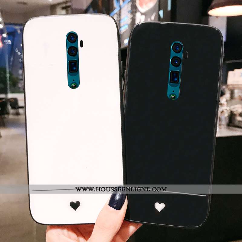 Coque Oppo Reno 10x Zoom Verre Étui Difficile Incassable Téléphone Portable Support Beige