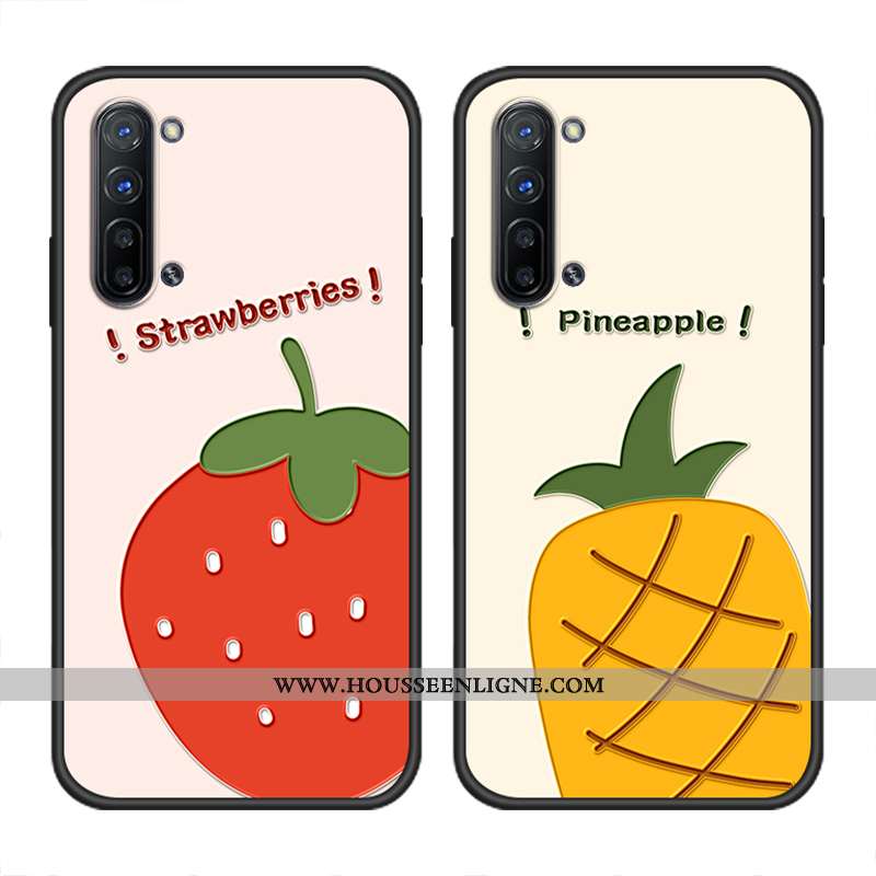 Coque Oppo Reno 3 Gaufrage Charmant Silicone Téléphone Portable Incassable Étui Jaune