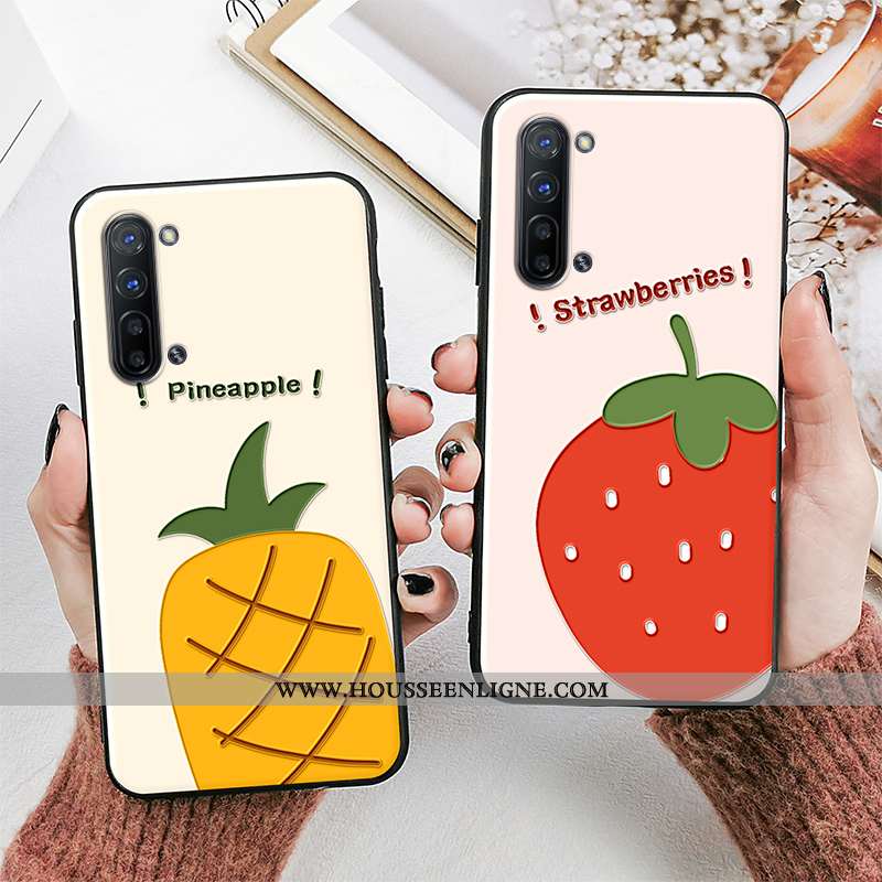 Coque Oppo Reno 3 Gaufrage Charmant Silicone Téléphone Portable Incassable Étui Jaune