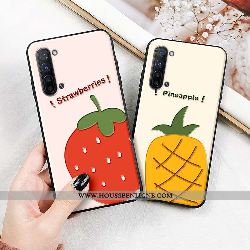 Coque Oppo Reno 3 Gaufrage Charmant Silicone Téléphone Portable Incassable Étui Jaune