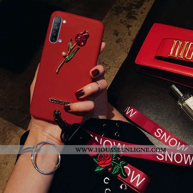 Coque Oppo Reno 3 Ornements Suspendus Tendance Noir Téléphone Portable Silicone Protection