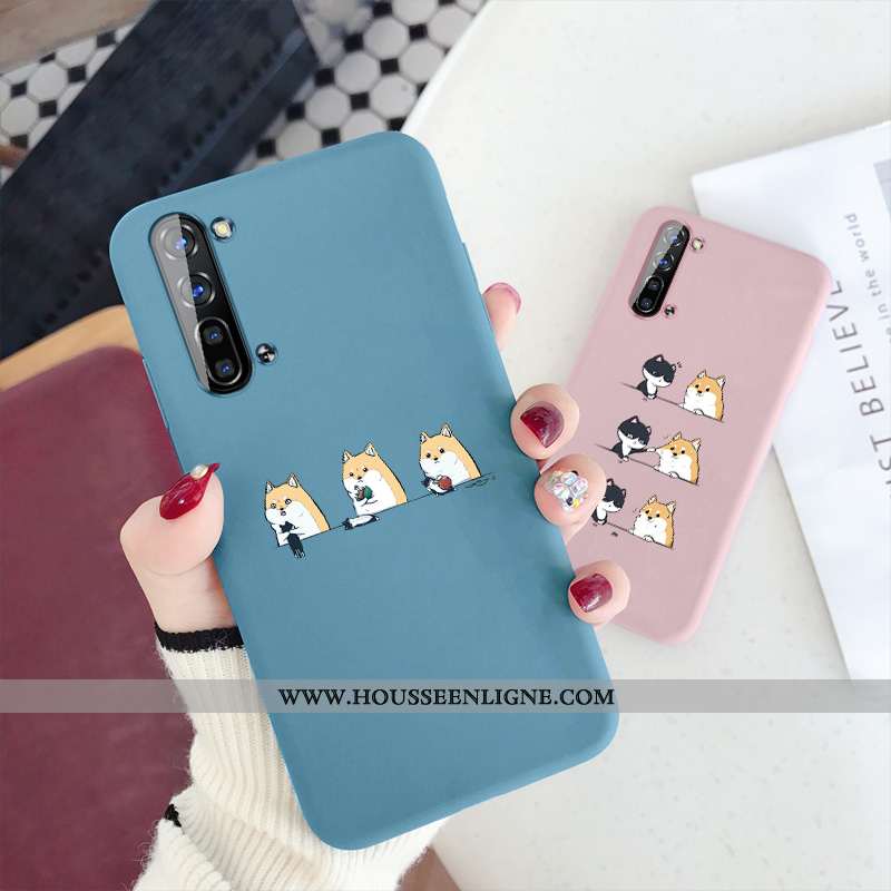 Coque Oppo Reno 3 Personnalité Créatif Simple Net Rouge Amoureux Nouveau Bleu Foncé