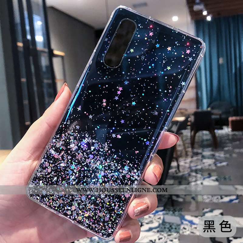 Coque Oppo Reno 3 Pro Fluide Doux Silicone Bleu Téléphone Portable Argent Protection Étui