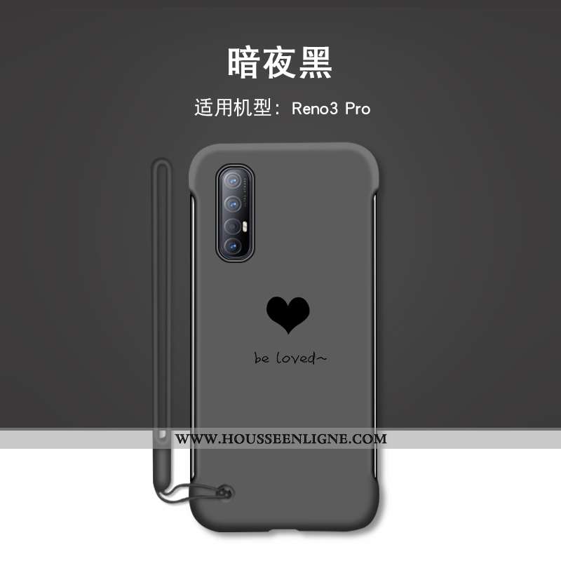 Coque Oppo Reno 3 Pro Personnalité Créatif Bordure Tendance Protection Silicone Amour Verte