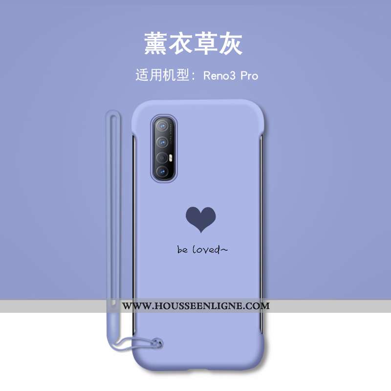 Coque Oppo Reno 3 Pro Personnalité Créatif Bordure Tendance Protection Silicone Amour Verte
