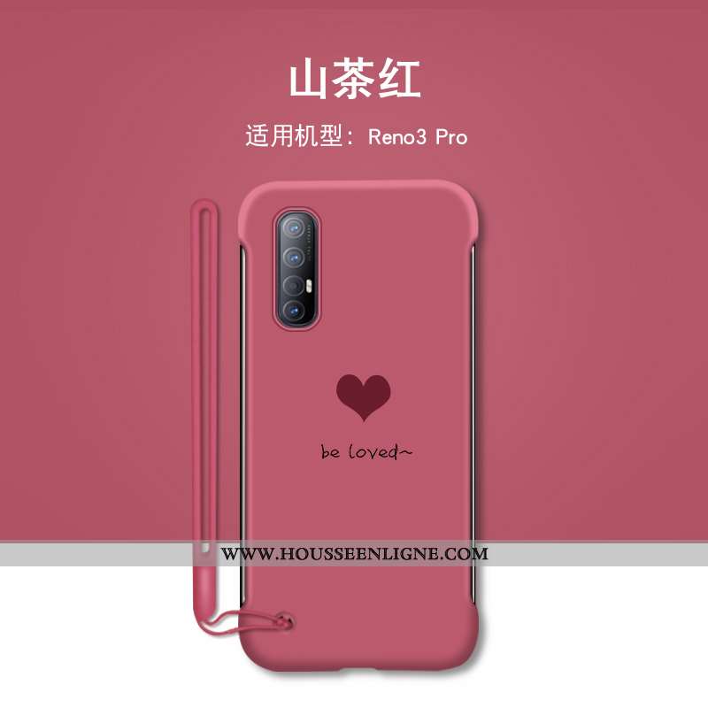 Coque Oppo Reno 3 Pro Personnalité Créatif Bordure Tendance Protection Silicone Amour Verte