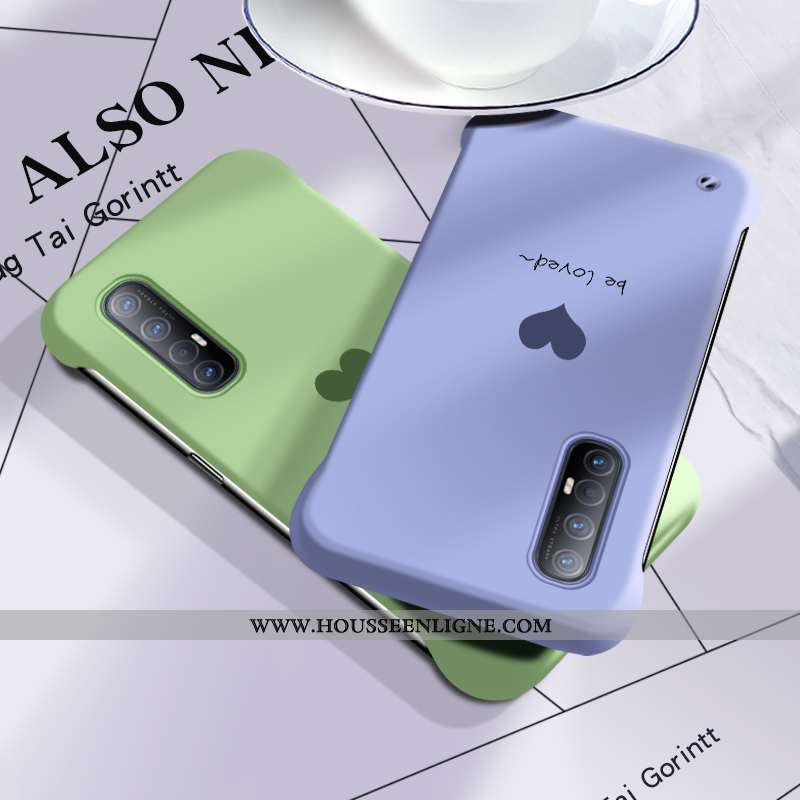 Coque Oppo Reno 3 Pro Personnalité Créatif Bordure Tendance Protection Silicone Amour Verte