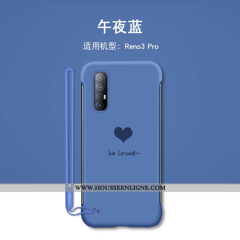 Coque Oppo Reno 3 Pro Personnalité Créatif Bordure Tendance Protection Silicone Amour Verte