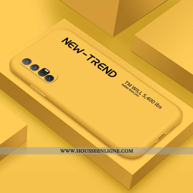 Coque Oppo Reno 3 Pro Personnalité Créatif Tendance Légère Ultra Amoureux Simple Jaune