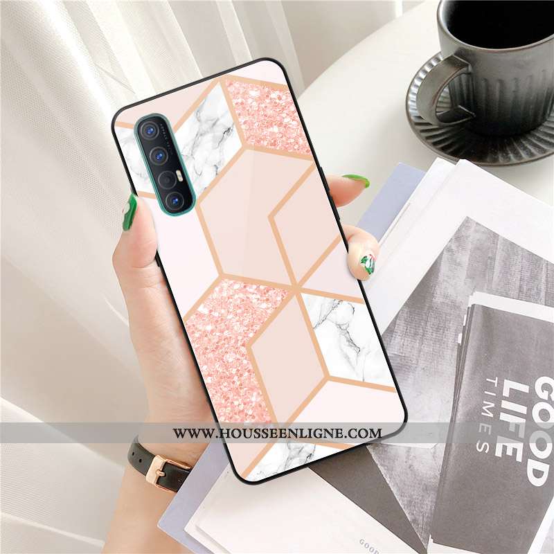 Coque Oppo Reno 3 Pro Personnalité Créatif Tendance Téléphone Portable Rose Étui