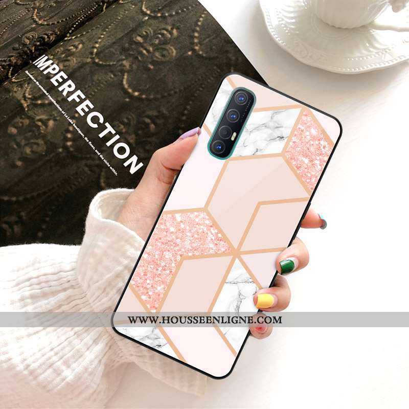 Coque Oppo Reno 3 Pro Personnalité Créatif Tendance Téléphone Portable Rose Étui