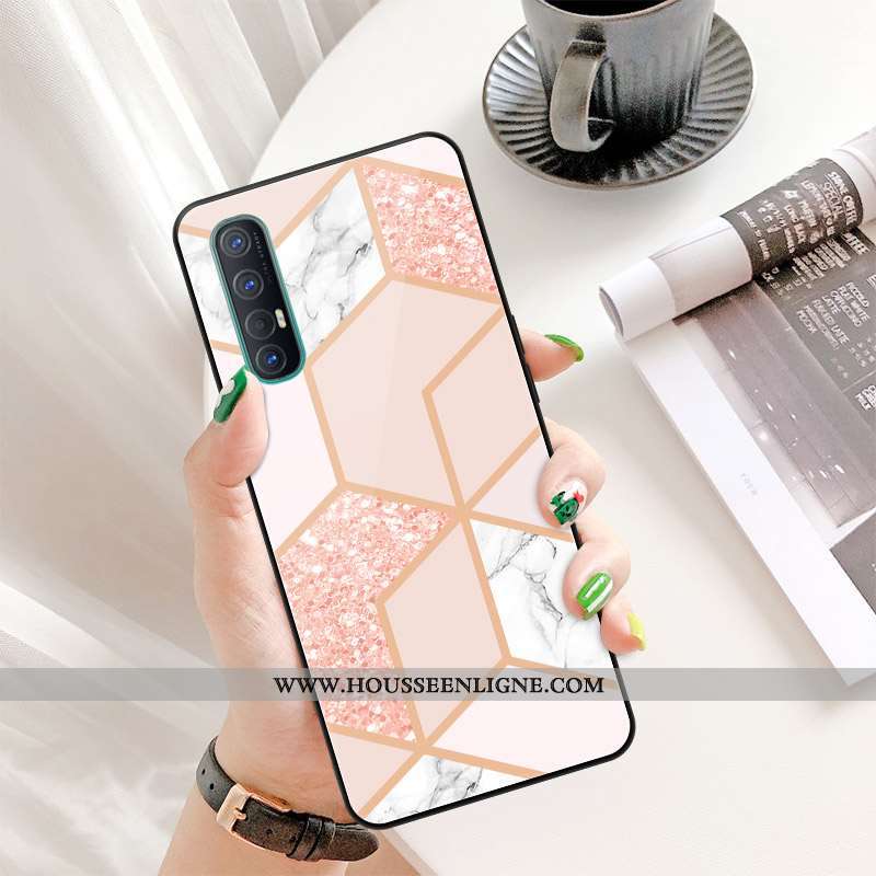 Coque Oppo Reno 3 Pro Personnalité Créatif Tendance Téléphone Portable Rose Étui