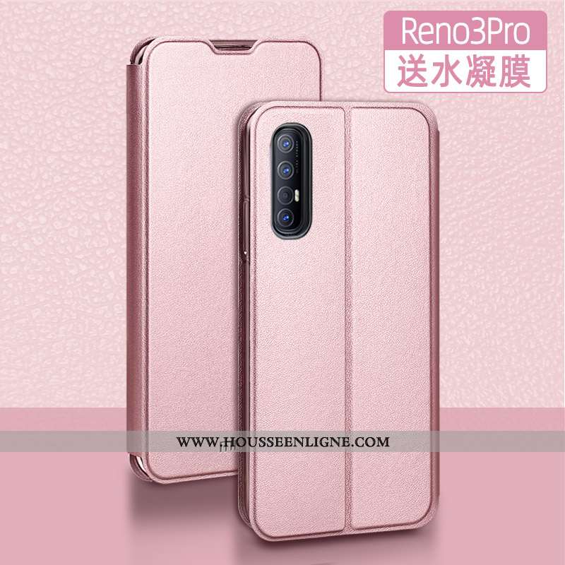Coque Oppo Reno 3 Pro Protection Cuir Incassable Tout Compris Téléphone Portable Nouveau Noir