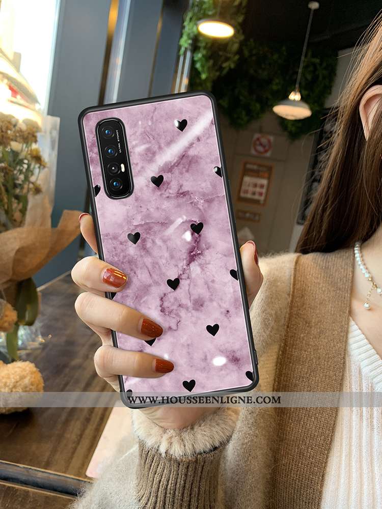 Coque Oppo Reno 3 Pro Protection Luxe Tout Compris Silicone Téléphone Portable Créatif Légère Rose