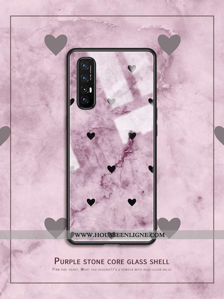 Coque Oppo Reno 3 Pro Protection Luxe Tout Compris Silicone Téléphone Portable Créatif Légère Rose