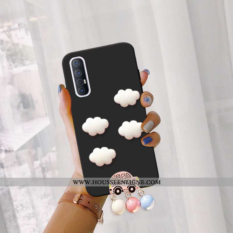 Coque Oppo Reno 3 Pro Silicone Protection Tendance Étui Noir Téléphone Portable
