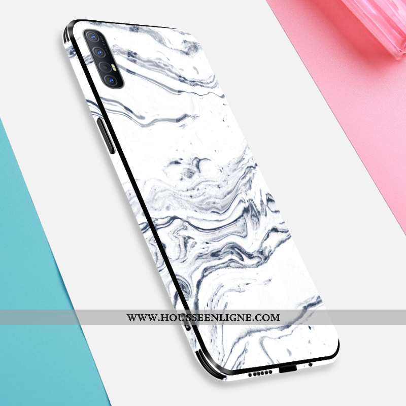 Coque Oppo Reno 3 Pro Tendance Silicone Net Rouge Mode Protection Grand Étui Bleu