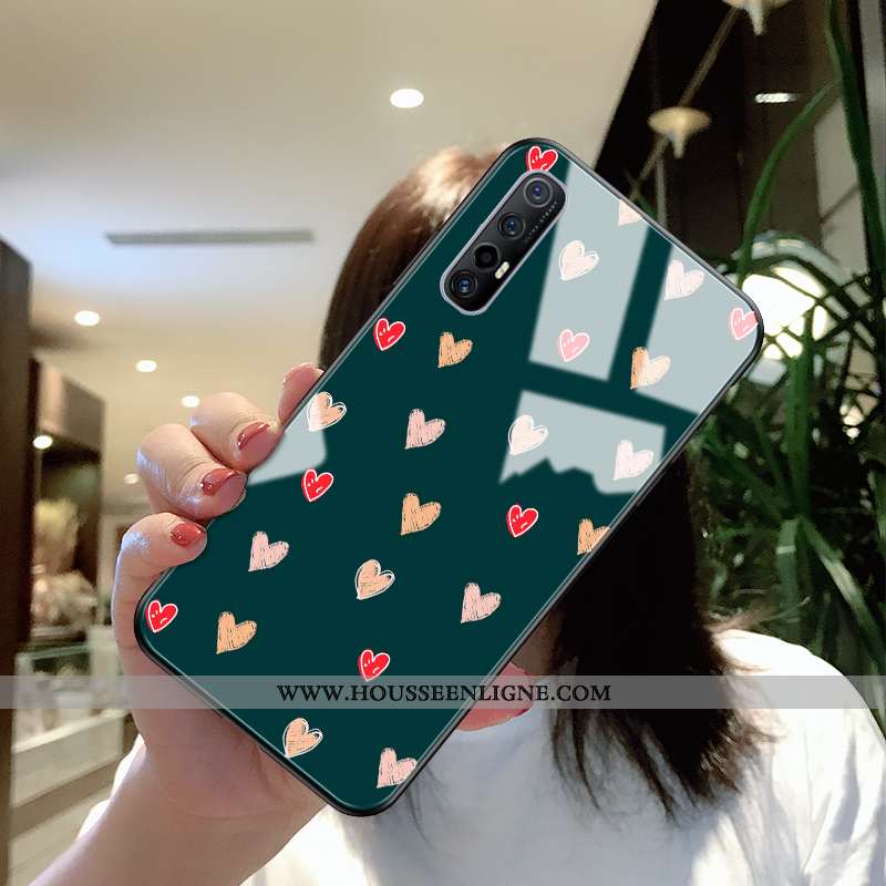 Coque Oppo Reno 3 Pro Ultra Tendance Tout Compris Légère Protection Créatif Personnalité Verte