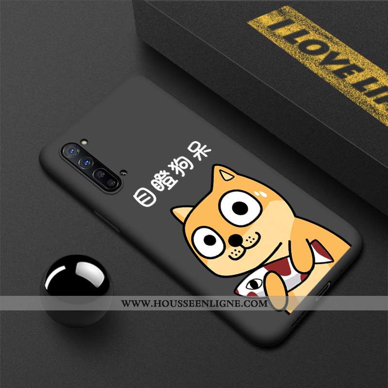 Coque Oppo Reno 3 Silicone Délavé En Daim Noir Luxe Téléphone Portable Incassable