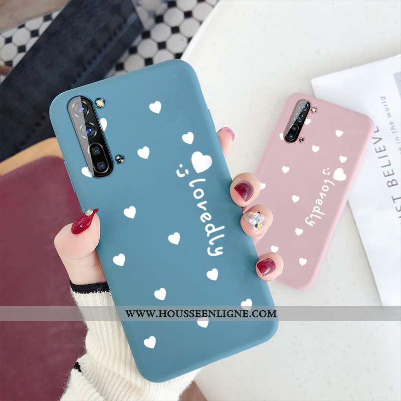 Coque Oppo Reno 3 Silicone Protection Amour Bleu Téléphone Portable Tout Compris Incassable