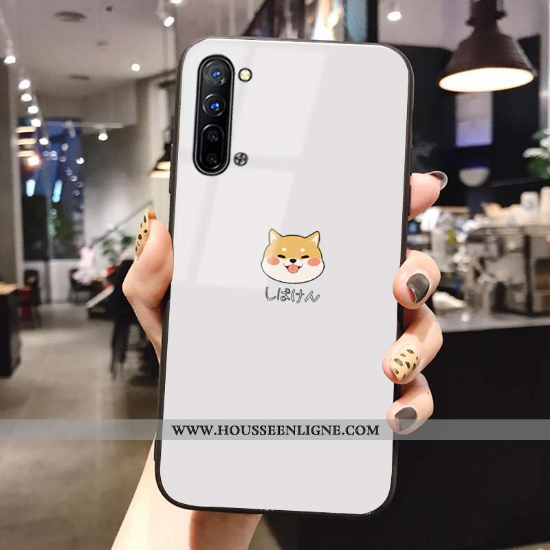 Coque Oppo Reno 3 Silicone Tendance Téléphone Portable Nouveau Amoureux Net Rouge Blanche