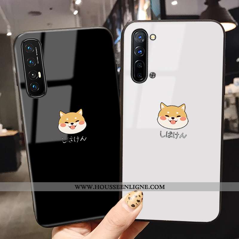 Coque Oppo Reno 3 Silicone Tendance Téléphone Portable Nouveau Amoureux Net Rouge Blanche