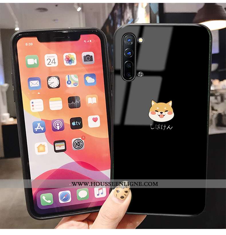 Coque Oppo Reno 3 Silicone Tendance Téléphone Portable Nouveau Amoureux Net Rouge Blanche