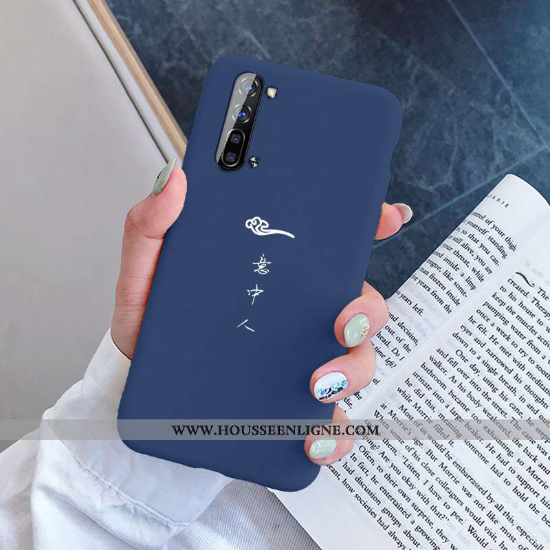 Coque Oppo Reno 3 Tendance Silicone Protection Amoureux Personnalité Incassable Bleu
