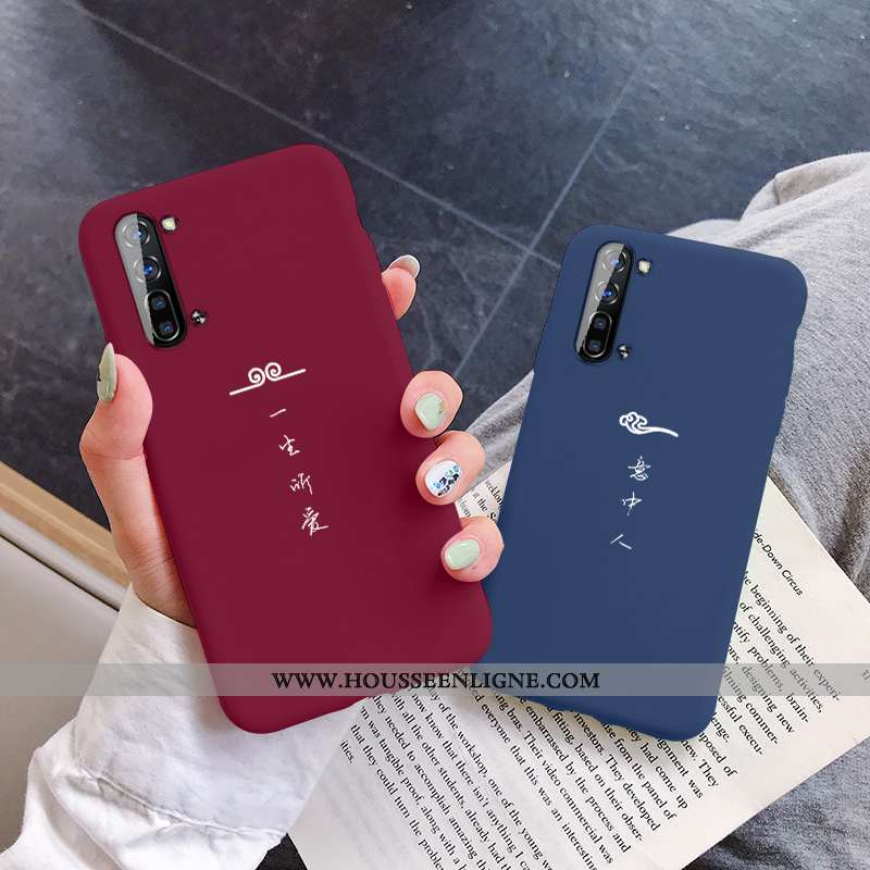 Coque Oppo Reno 3 Tendance Silicone Protection Amoureux Personnalité Incassable Bleu