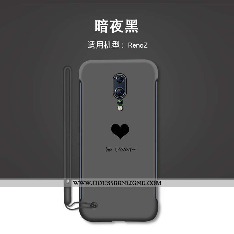 Coque Oppo Reno Z Créatif Tendance Personnalité Border Téléphone Portable Amour Incassable Bleu