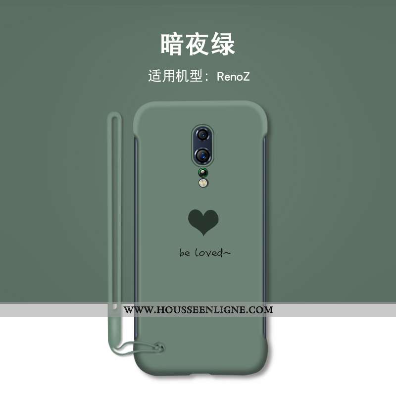 Coque Oppo Reno Z Créatif Tendance Personnalité Border Téléphone Portable Amour Incassable Bleu